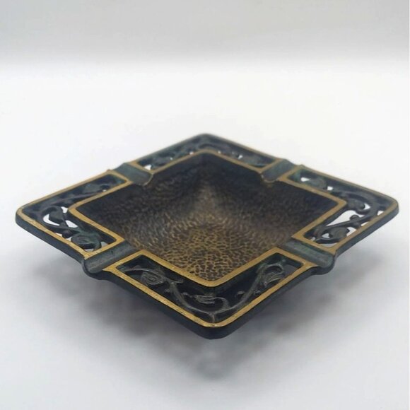 Vintage Brass Ashtray Trinket Dish Dayagi Israel 689 Mid-Century Modern - Picture 2 of 6